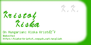 kristof kiska business card